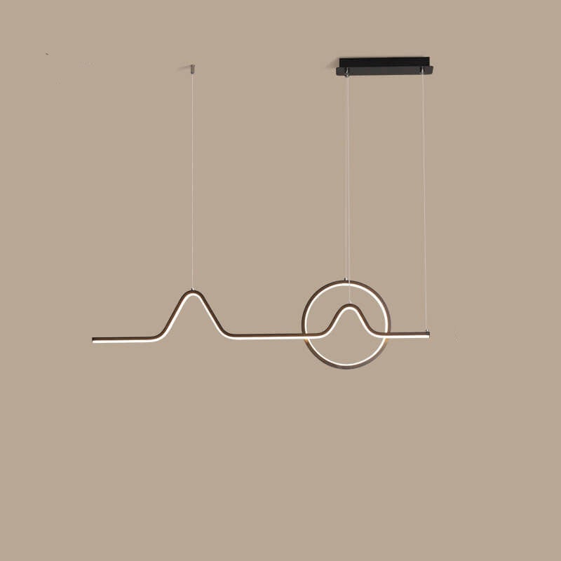 Nordic Creative Angle Ring Line LED-Kronleuchter