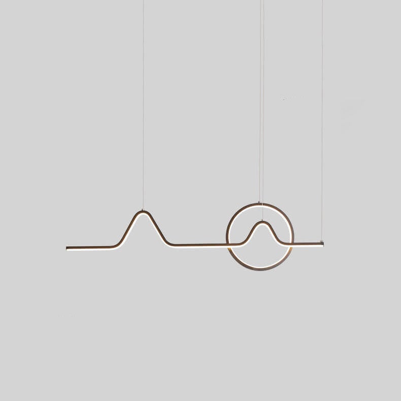 Nordic Creative Angle Ring Line LED-Kronleuchter