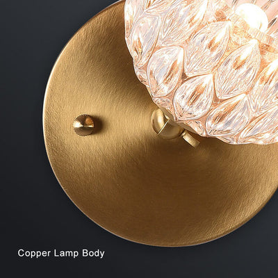 Modern 1-Light Glass Globe Armed Sconce Lamp 4 Design