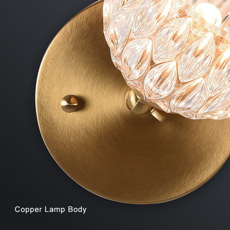 Modern 1-Light Glass Globe Armed Sconce Lamp 4 Design