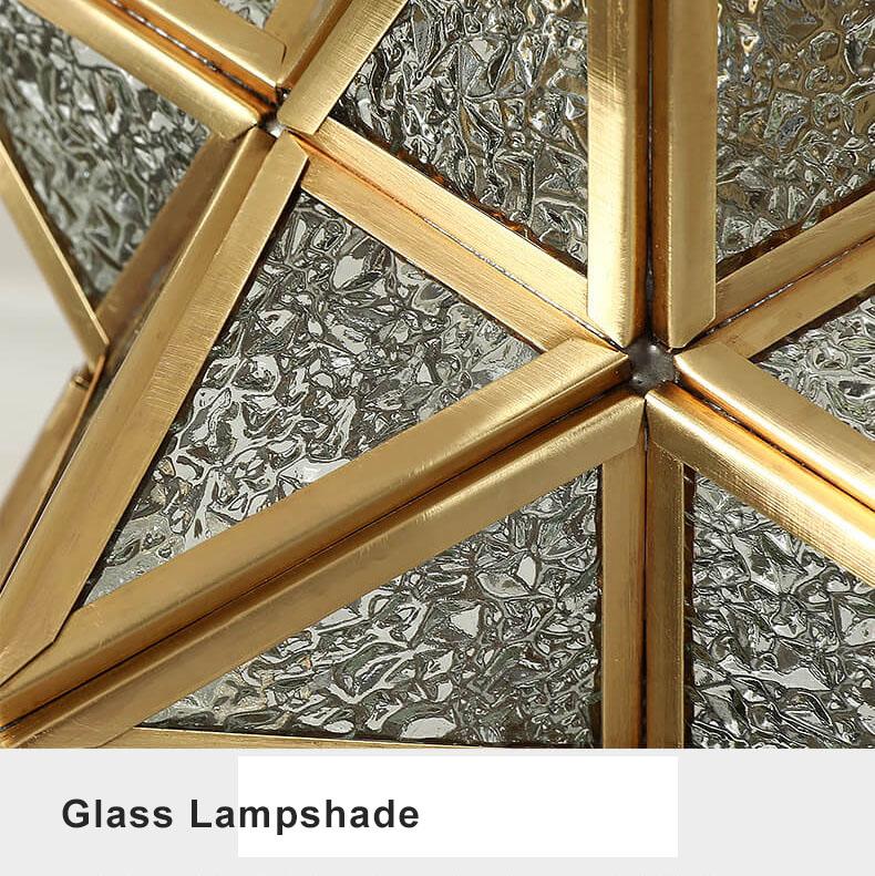 Éclairage semi-encastré moderne à 1 lumière en forme de pentagramme étoilé 