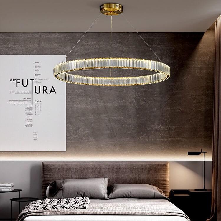 Modern Ring Crystal 1-Light LED Chandeliers