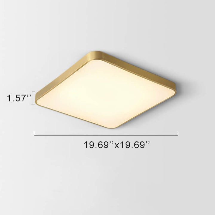 Simple Square 1-Light LED 3 Color Changeable Flush Mount Lighting