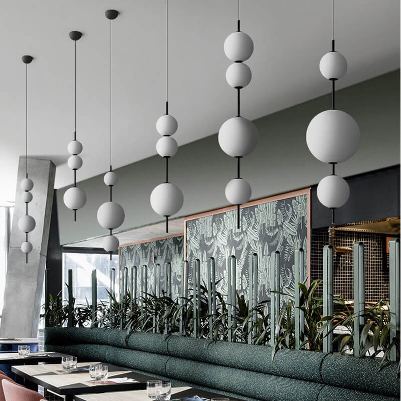 Moderne minimalistische kreative Glasball-LED-Pendelleuchte 