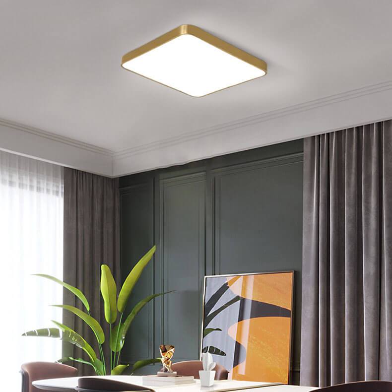 Simple Square 1-Light LED 3 Color Changeable Flush Mount Lighting ...