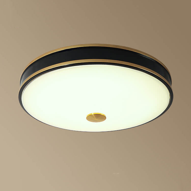 Luz de techo empotrada LED de 1 luz de hierro redondo retro 