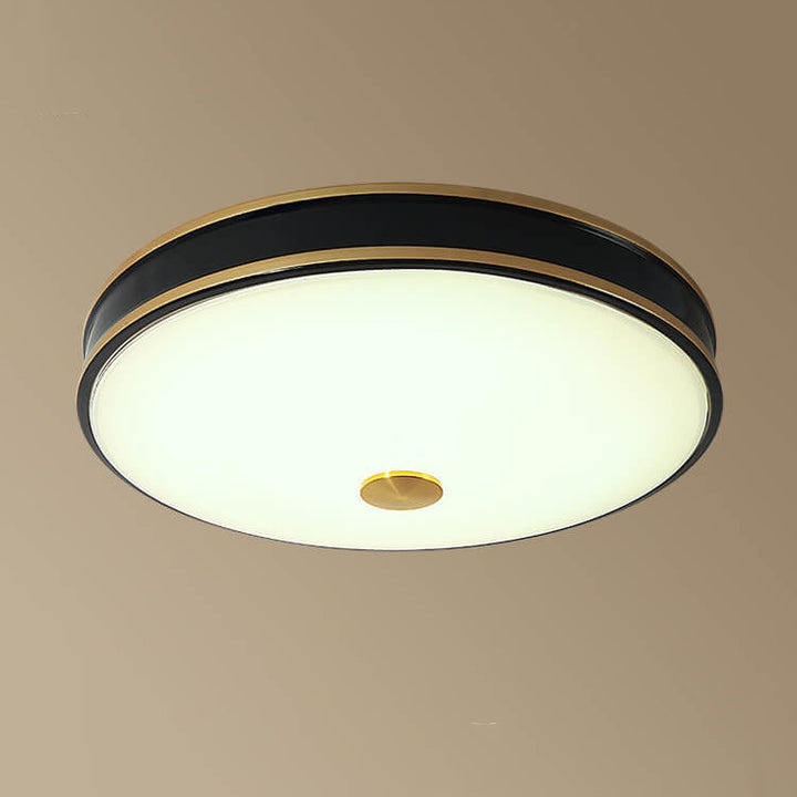 Luz de techo empotrada LED de 1 luz de hierro redondo retro 