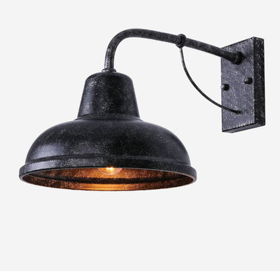 Industrial 1-Light Gooseneck Outdoor Wall Lighting