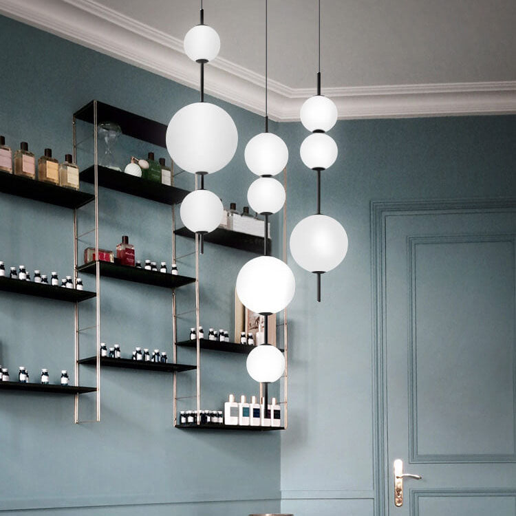 Moderne minimalistische kreative Glasball-LED-Pendelleuchte 