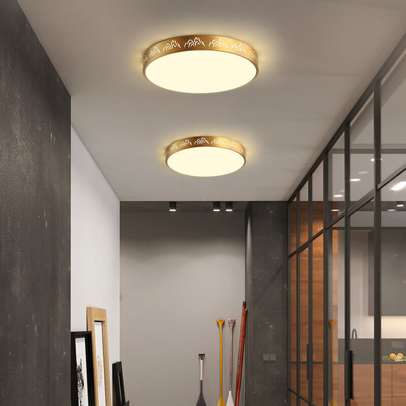 Modern 1-Light Exquisite Pattern LED Flush Mount Lighting