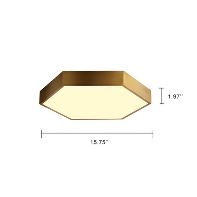 Simple Hexagonal 1-Light LED Flush Mount Lighting