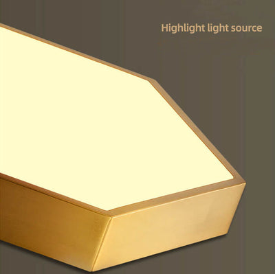 إضاءة LED بسيطة سداسية الشكل بمصباح واحد مثبت على السقف 