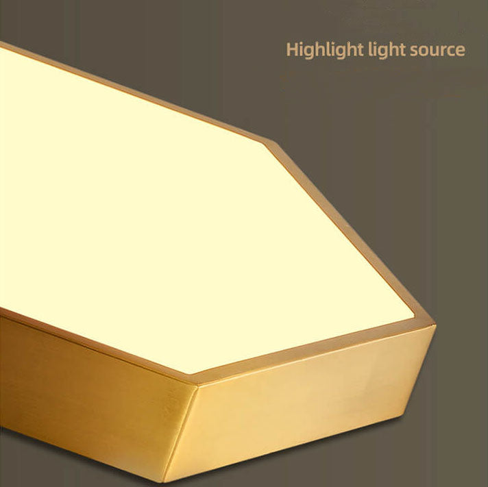 إضاءة LED بسيطة سداسية الشكل بمصباح واحد مثبت على السقف 