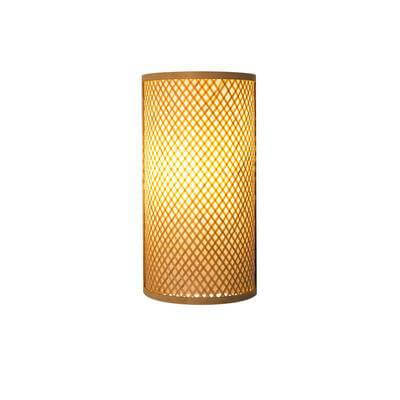 Modern Bamboo Weaving Half Round 1-Light Wall Sconce Lamp