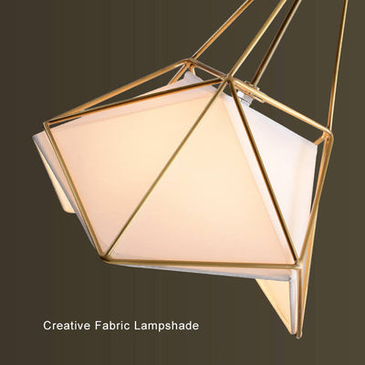 Modern Fabric 1-Light Geometric Pendant Light