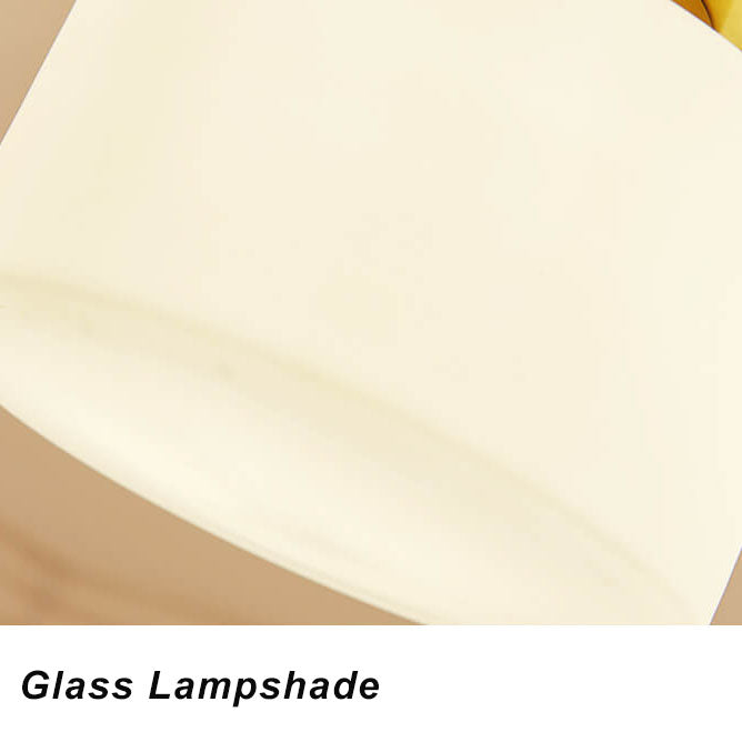 Modern Nordic Cylinder Glass 1-Light Semi-Flush Mount Lighting For Bedroom