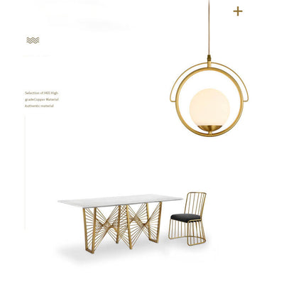 Circle Ring 1-Light Globe Pendant Light