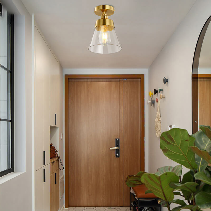 Moderne Glas 1-Licht Glocke Deckenleuchte 