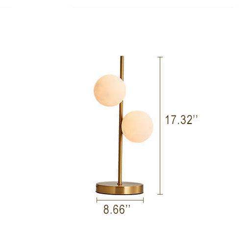 Moderne 2-Licht 3D gedruckte Moon Ball Globe Tischlampen 