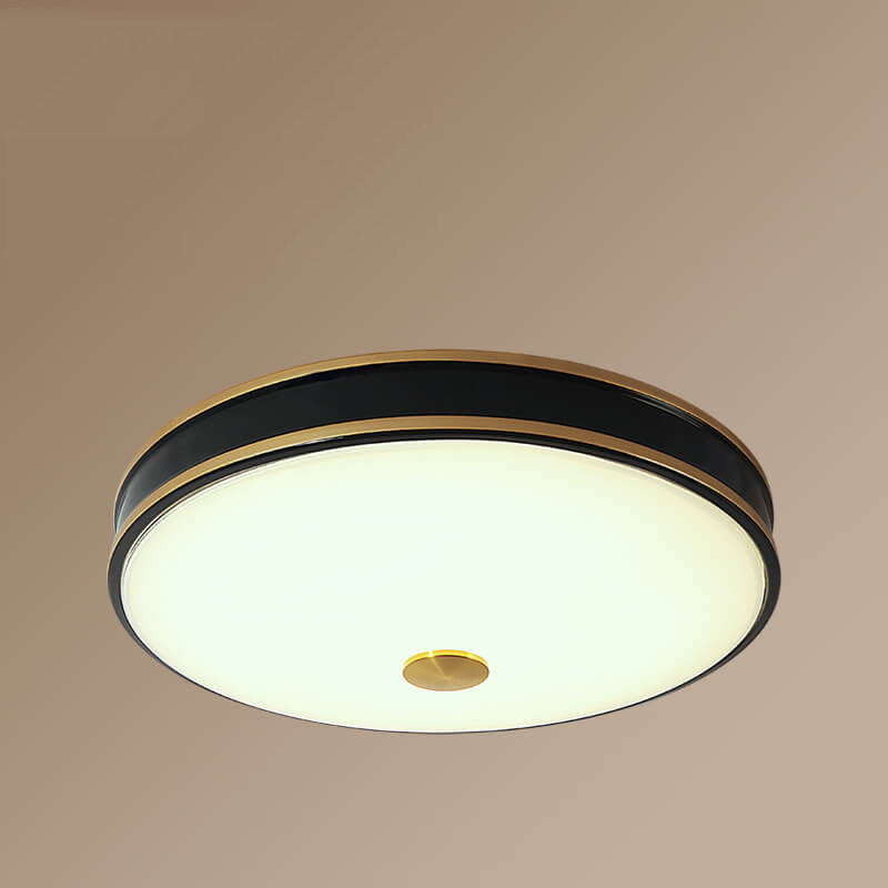 Luz de techo empotrada LED de 1 luz de hierro redondo retro 