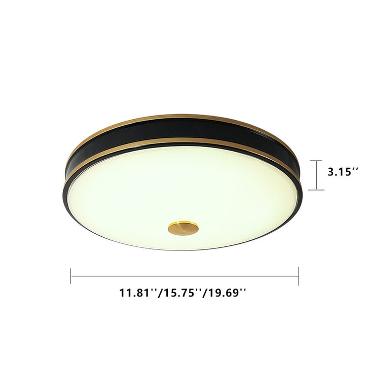 Luz de techo empotrada LED de 1 luz de hierro redondo retro 