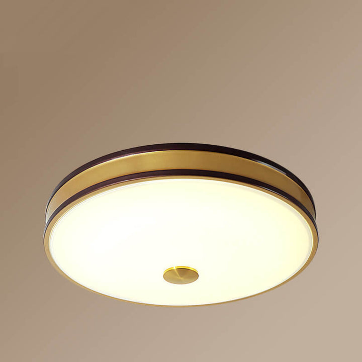 Luz de techo empotrada LED de 1 luz de hierro redondo retro 