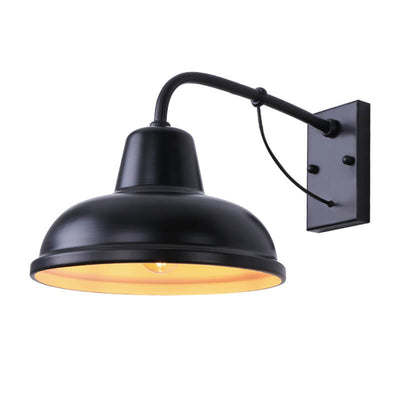 Industrial 1-Light Gooseneck Outdoor Wall Lighting