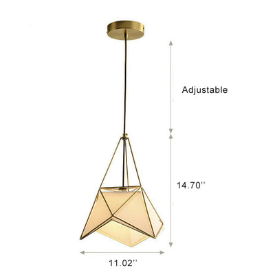 Modern Fabric 1-Light Geometric Pendant Light