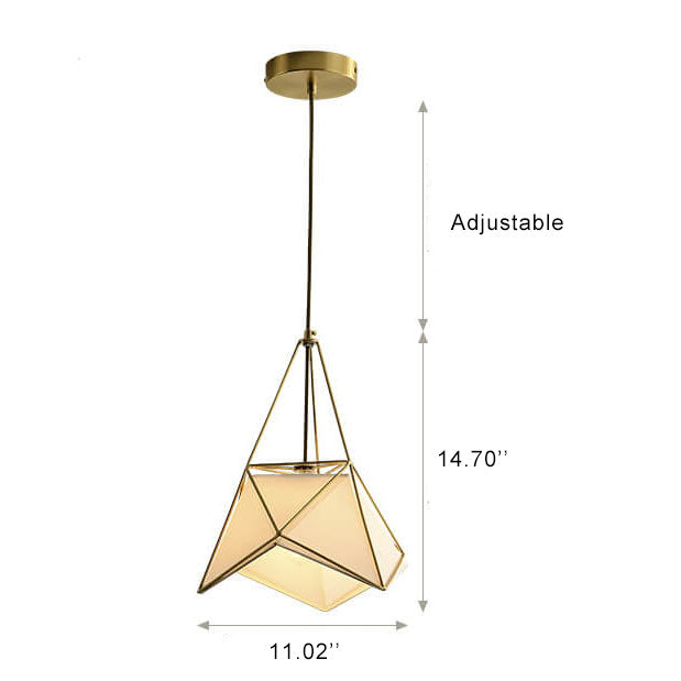 Moderne 1-flammige geometrische Pendelleuchte aus Stoff 