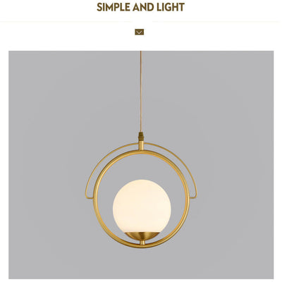 Circle Ring 1-Light Globe Pendant Light