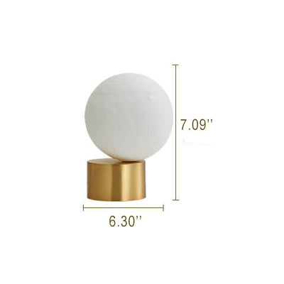 Modern 1-Light 3D Printed Moon Ball Globe Table Lamps