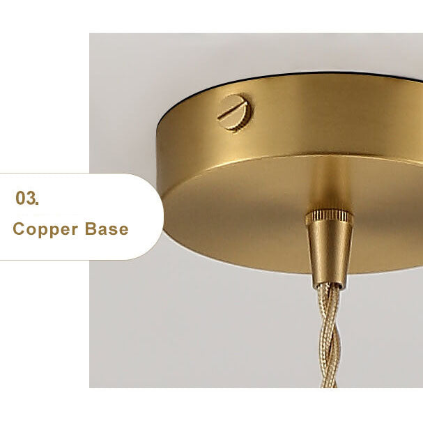 Modern Copper Round 1-Light Pendant Light