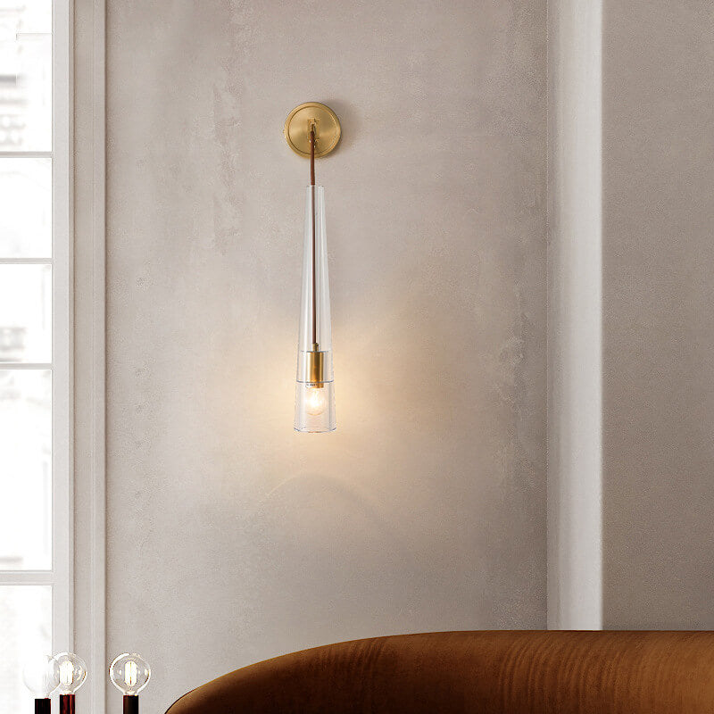 Modern Crystal 1-Light Baseball Bat Sconce Lamp