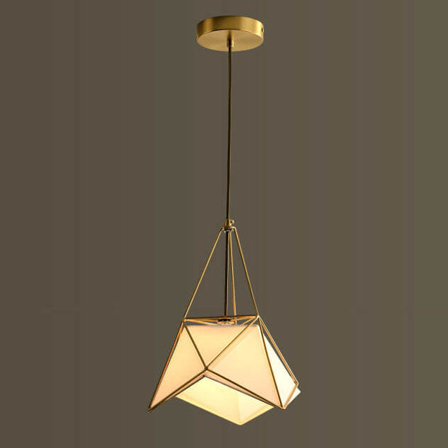 Modern Fabric 1-Light Geometric Pendant Light