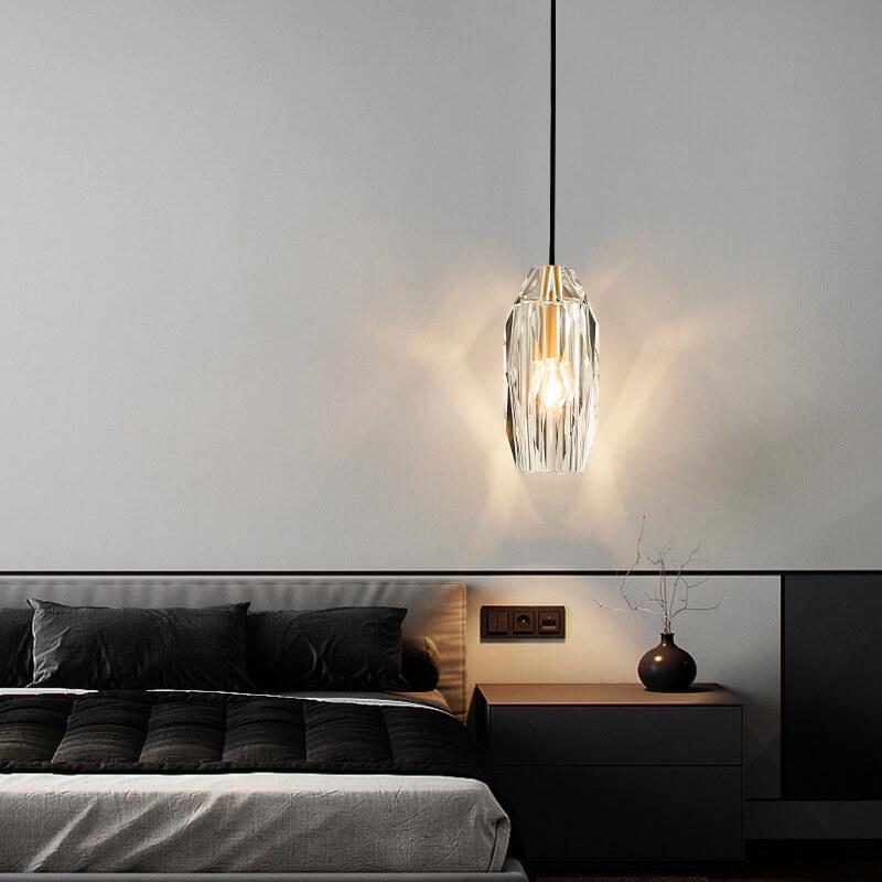 Modern Crystal 1-Light Geometry Pendant Light