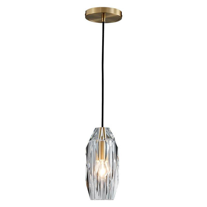 Suspension Géométrique Moderne à 1 Lumière en Cristal 