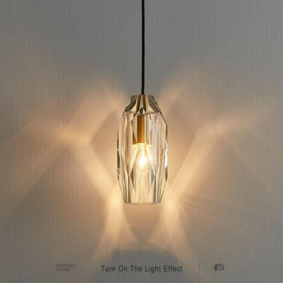 Modern Crystal 1-Light Geometry Pendant Light