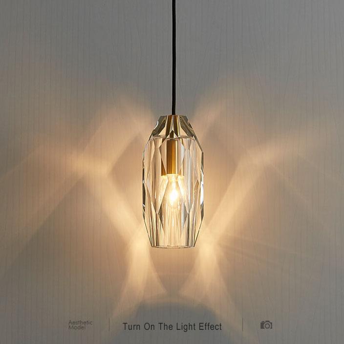 Modern Crystal 1-Light Geometry Pendant Light