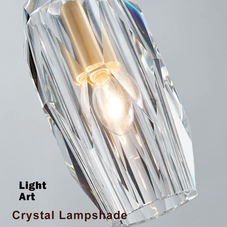 Suspension Géométrique Moderne à 1 Lumière en Cristal 