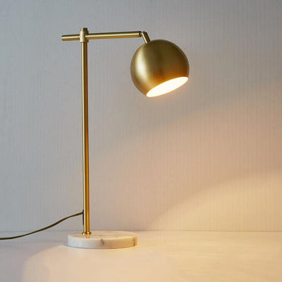 Simple All-copper 1-Light Marble Base Table Lamps