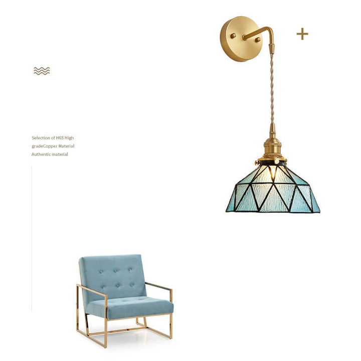 Lampe applique murale à dôme irrégulier à 1 lumière en verre ondulé 