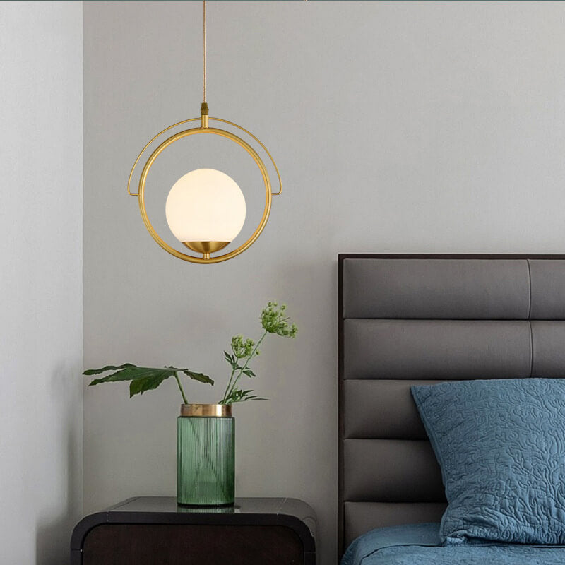 Circle Ring 1-Light Globe Pendant Light