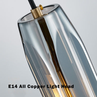 Crystal 1-Light Long Jar Pendant Light