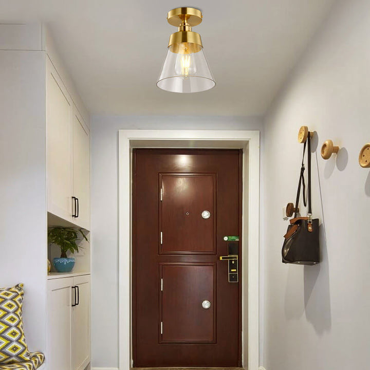 Moderne Glas 1-Licht Glocke Deckenleuchte 