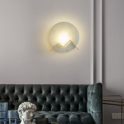 Circle Marble 1-Light LED Wall Sconce Lamp