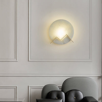 Circle Marble 1-Light LED Wall Sconce Lamp