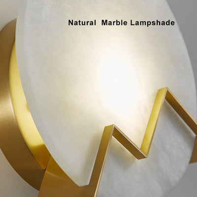 Circle Marble 1-Light LED Wall Sconce Lamp