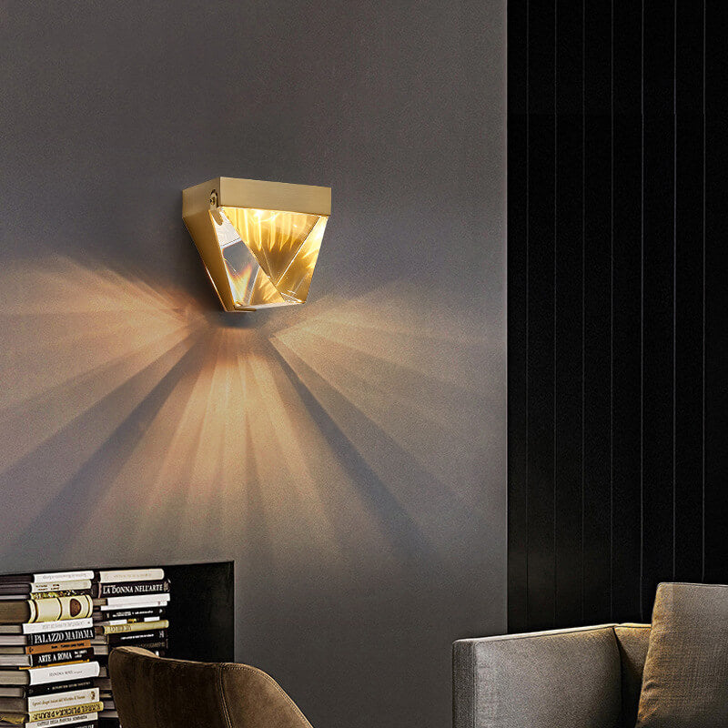 Modern Geometry 1-Light LED Wall Sconce Lamp