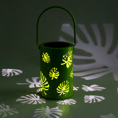 Solar Waterproof Iron Hollow Leaf Design LED Outdoor Decorative Light
