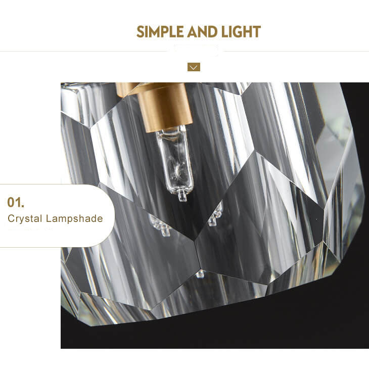 Modern Crystal 1-Light Pendant Light
